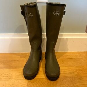 Chameau Women's Olive Winter & Rain Boots